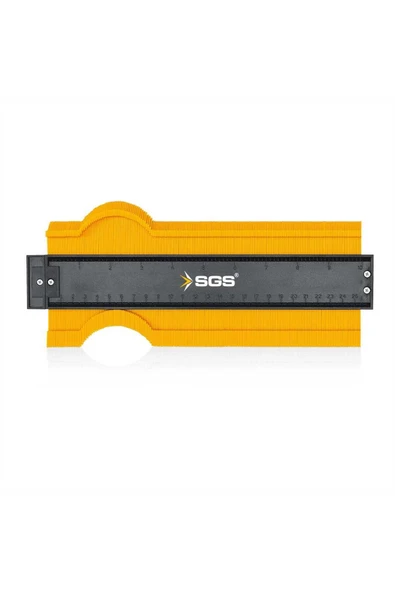 SGS980 Şablon Şekil Tarağı Kontur Ölçüm Cetveli Büyük Boy Ahşap Fayans Şekillendirme Kalıbı 25x10 Cm ürün görseli 1