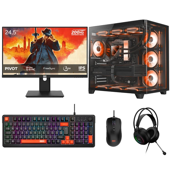 Dragos DRx9978 Ryzen 7 5700 16GB 512GB NVMe 16GB RX 9070XT 24.5 İnç 200Hz 1ms Oyuncu Oem Paket ürün görseli 1
