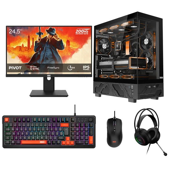 Dragos DRx9924 Ryzen 7 5700 16GB 512GB NVMe 8GB RX 9060 24.5 İnç 200Hz 1ms Oyuncu Oem Paket ürün görseli 1