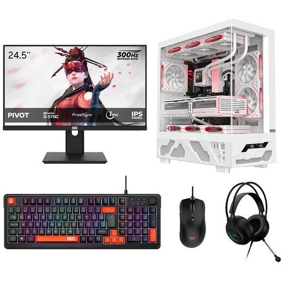 Dragos DRx9868 Ryzen 7 7700 16GB 512GB NVMe Gigabyte Windforce 8GB RTX5060 24.5 İnç 300Hz 1ms Oyuncu Oem Paket ürün görseli 1