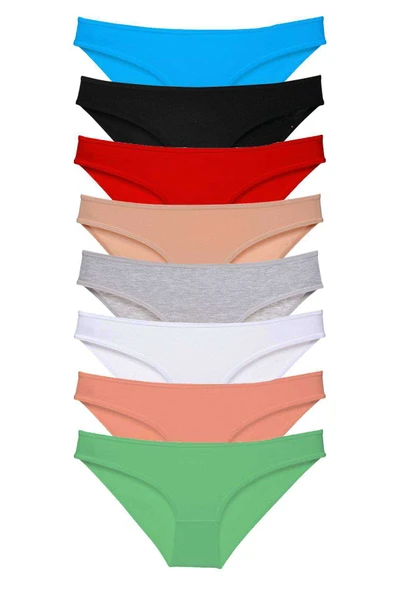 8 adet Süper Eko Set Likralı Kadın Slip Külot Set 1 ürün görseli 1