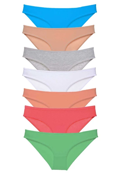 7 adet Süper Eko Set Likralı Kadın Slip Külot Set 6 ürün görseli 1