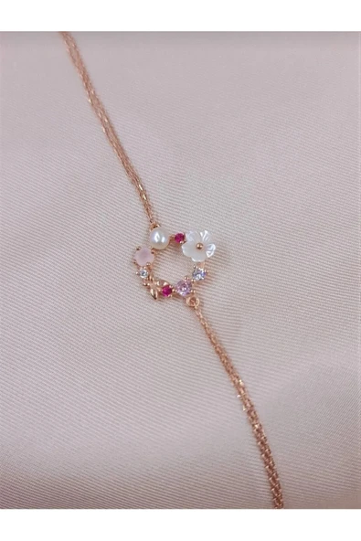 ÇEKİRDEK JEWELRY 925 Ayar Gümüş Manolya Çiçekli Bileklik ürün görseli 1