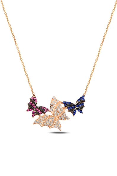 ÇEKİRDEK JEWELRY 925 Ayar Gümüş Şık Kelebek Kolye ürün görseli 1