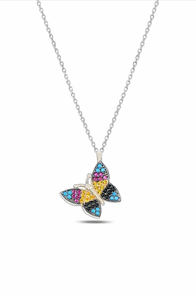 ÇEKİRDEK JEWELRY 925 Ayar Gümüş Taşlı Kolye – Zarif ve Şık Kadın Kolye Modeli ürün görseli 1