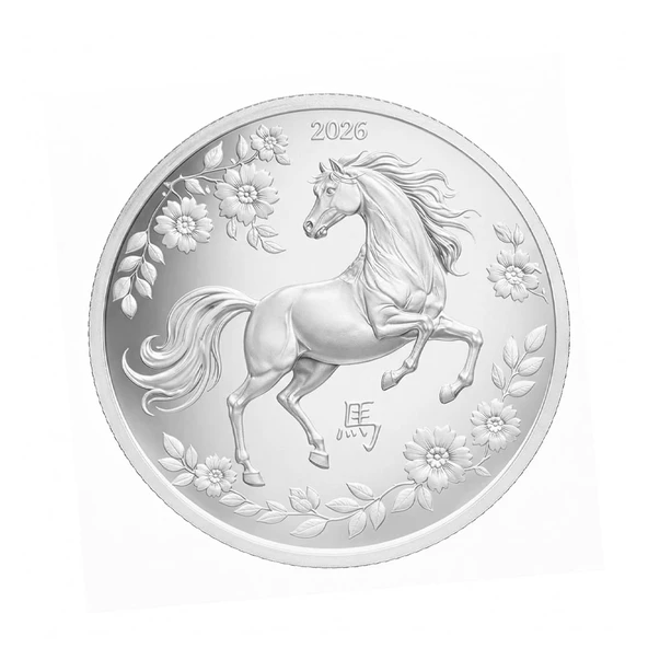 AgaKulche Çin Takvimi At Yılı 2026 Gümüş Sikke Coin ürün görseli 1