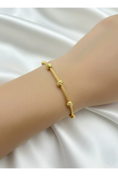 ÇEKİRDEK JEWELRY 925 Ayar Gümüş Tasarım Gold Dorika Bileklik ürün görseli 1