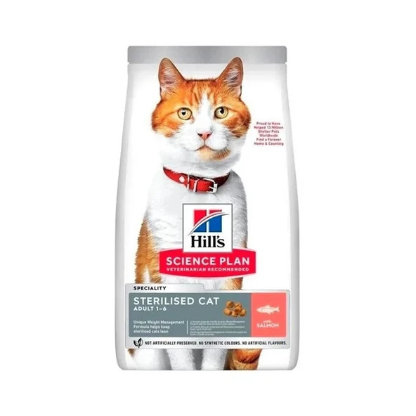Hills Sterilised Adult Somonlu Kısırlaştırılmış Yetişkin Kedi Maması 10 Kg ürün görseli 1
