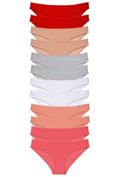 12 adet Süper Eko Set Likralı Kadın Slip Külot Set 5 ürün görseli 1