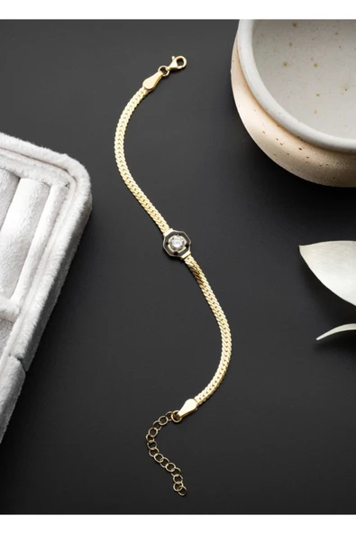 Aktemur Silver 925 Ayar Gümüş Çağla Şikel - Serenay Bileklik ürün görseli 1