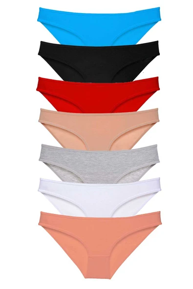7 adet Süper Eko Set Likralı Kadın Slip Külot Set 1 ürün görseli 1