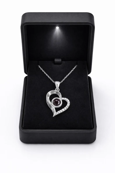 ÇEKİRDEK JEWELRY 925 Ayar Gümüş Yuz Dilde Seni Seviyorum Kolye Özel Işıklı Kutusunda ürün görseli 1
