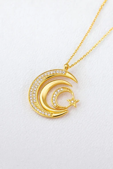 ÇEKİRDEK JEWELRY 925 Ayar Gümüş Ayıldızlı Kolye ürün görseli 1