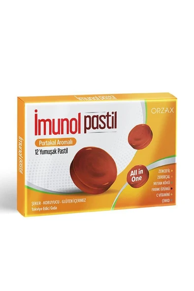 İmunol Portakal Aromalı 12li Pastil ürün görseli 1