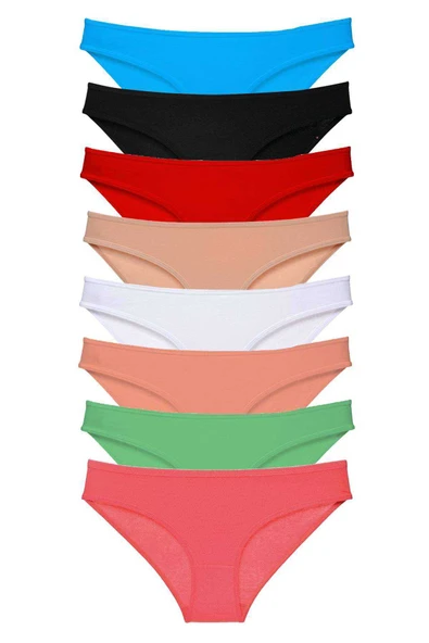 8 adet Süper Eko Set Likralı Kadın Slip Külot Set 5 ürün görseli 1