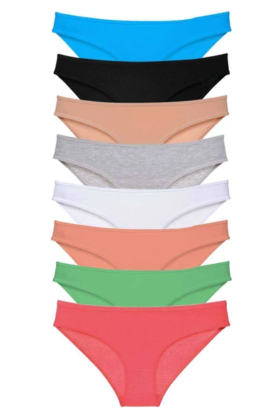 8 adet Süper Eko Set Likralı Kadın Slip Külot Set 7 ürün görseli 1