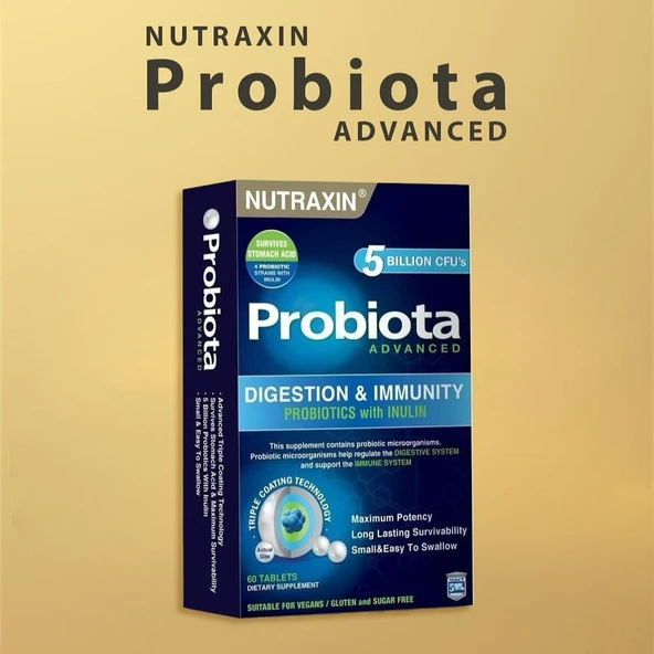 Nutraxin Probiota Advanced 60 Tablet (SKT:07/2027) ürün görseli 1