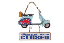 Dekoratif Metal Kapı Yazısı Scooter   ( 25 İS ) ürün görseli 1