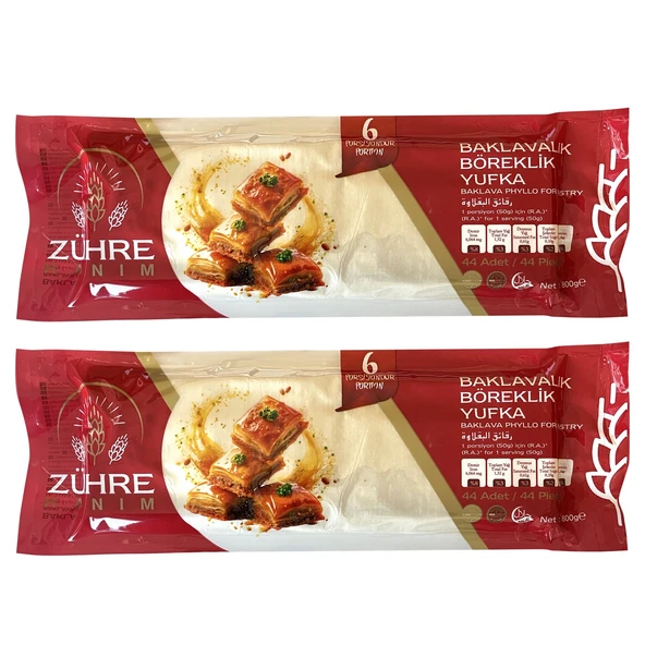 Zühre Hanım Baklavalık Böreklik Yufka 800 gr x 2 Adet ürün görseli 1