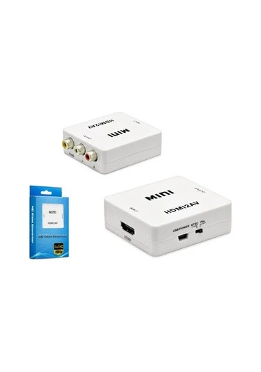 HADRON HDX1281 HDMI TO AV ÇEVİRİCİ ADAPTÖR M/M BEYAZ ürün görseli 1