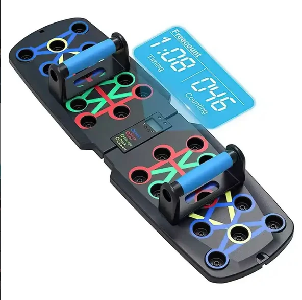lethe boards Sensörlü Dijital Ekranlı Katlanabilir Çok Fonksiyonlu Fitness Şınav Tahtası Platformu ürün görseli 1