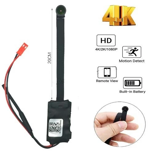 Geniş Açı IP modül Gizli Kamera Güvenlik ve Bakıcı kamerası WiFi IP 4K  Canlı İzleme 7/24 ürün görseli 1