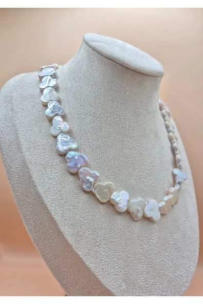 İNCİORA JEWELRY GERÇEK DOĞAL BAROK İNCİ MOUSE PEARLY KOLYE ürün görseli 1