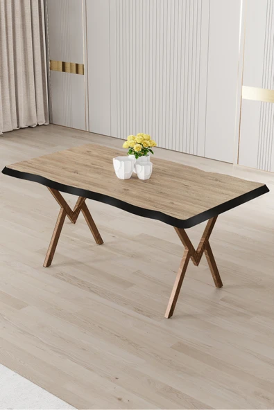 Canisa Akort Serisi MDF Sabit 80x130 Atlantik Çam Mutfak Masası ürün görseli 1