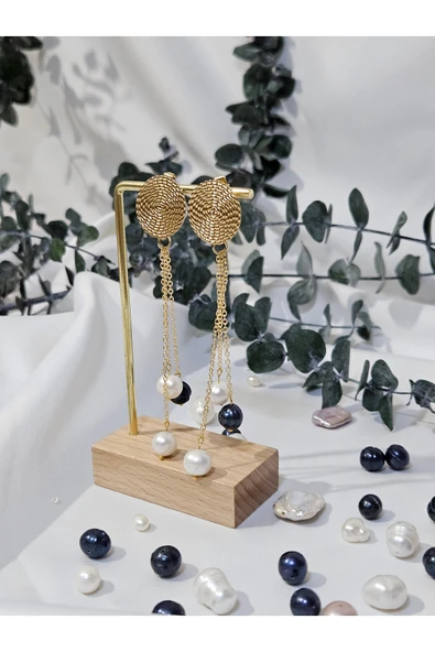 İNCİORA JEWELRY GERÇEK İNCİLİ KÜPE ürün görseli 1