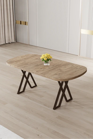 Canisa Kaye Serisi Mdf 90x168 Sabit Atlantik Çam Mutfak Masası ürün görseli 1