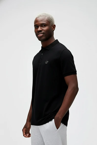 BAD BEAR GABRIEL POLO NIGHT ERKEK SİYAH TSHIRT - Resim 2