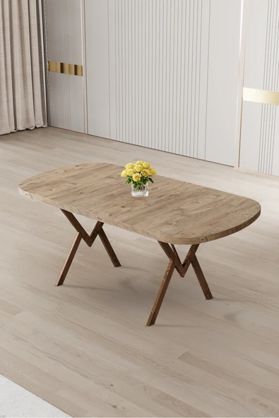 Canisa Radon Serisi MDF 90x168 Sabit Atlantik Çam Mutfak Masası ürün görseli 1