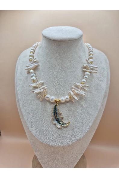 İNCİORA JEWELRY Thalassa İnci kolye, Gerçek Doğal Barok İnci Kolye ürün görseli 1