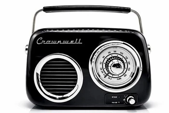 Retro Tasarımlı Bluetooth FM Radyo Siyah ürün görseli 1
