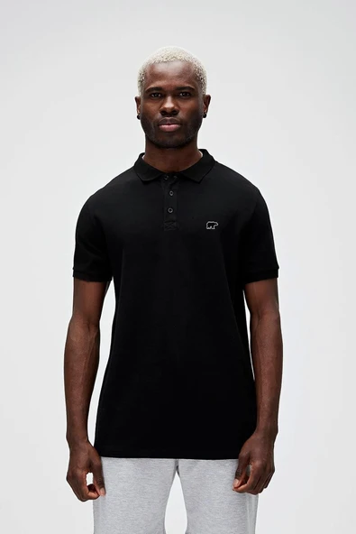 BAD BEAR GABRIEL POLO NIGHT ERKEK SİYAH TSHIRT - Resim 4