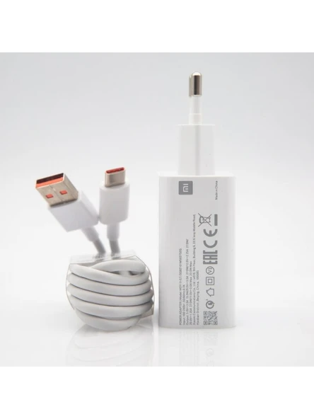 Gregoss Xiaomi ve Poco Orjinal 33 Watt 5A Mdy 11 Ez Turbo Şarj Aleti Başlık+Kablo Set (Kutusuz) Turuncu Uçlu ürün görseli 1
