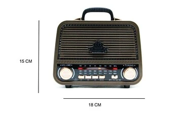 Retro Taşınabilir Şarjlı Radyo ürün görseli 1