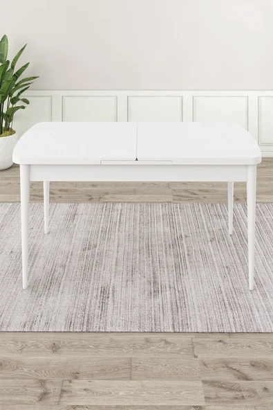Canisa Exve Serisi 80x132 Açılabilir MDF Beyaz Masa ürün görseli 1