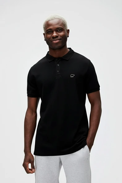 BAD BEAR GABRIEL POLO NIGHT ERKEK SİYAH TSHIRT ürün görseli 1