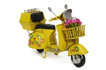 Dekoratif Metal Scooter Sepetli ürün görseli 1