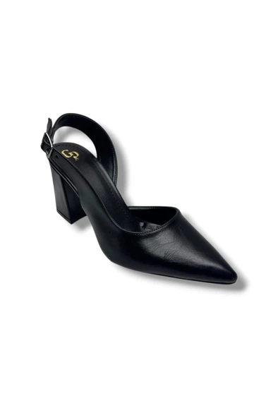 Gedik Pasha 909-26 Cilt Kare Topuk Kadın Stiletto (8cm) ürün görseli 1