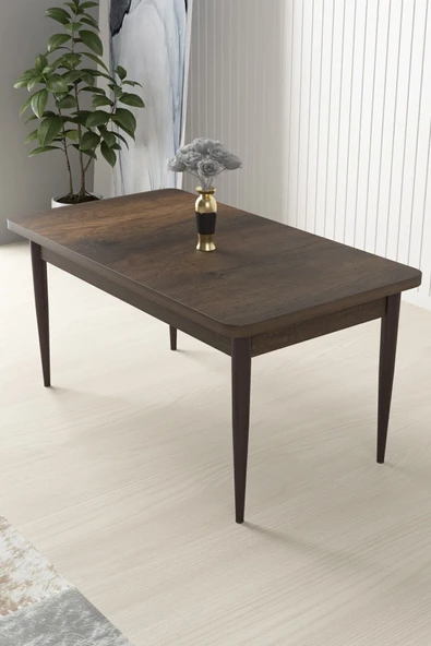Canisa Concept Nil Serisi 70x110 Sabit Barok Ahşap Desen Mutfak Masası ürün görseli 1