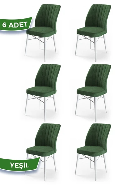 Canisa Concept Flex Serisi, Kiremit Sandalye , Beyaz Gürgen Ayaklı 1.sınıf 6 Adet Sandalye ürün görseli 1