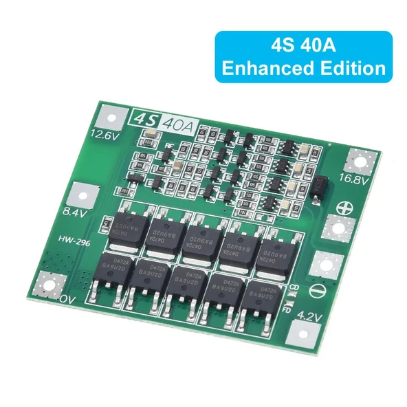 4S Bms 18650 Ve 26650 Pil Şarj Devresi 40 Amper ( 4 Pil Için ) ürün görseli 1
