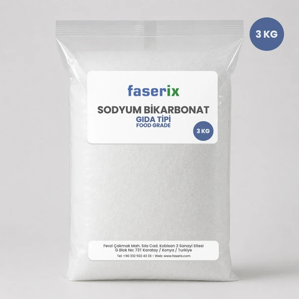 Sodyum Bikarbonat (Şişecam) İngiliz Karbonatı Gıda Tipi 3 Kg ürün görseli 1