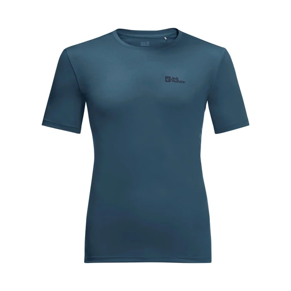 Jack Wolfskin Tech Erkek Tişört - Dark Sea - Resim 7
