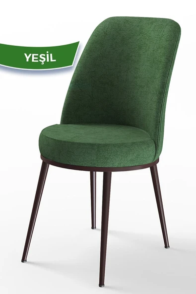 Canisa Concept Dexa Serisi Lacivert Renk Sandalye Mutfak Sandalyesi, Yemek Sandalyesi Ayaklar Kahverengi ürün görseli 1