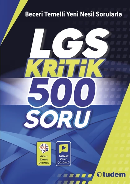 Tudem Yayınları 8. Sınıf Lgs Kritik 500 Soru ürün görseli 1