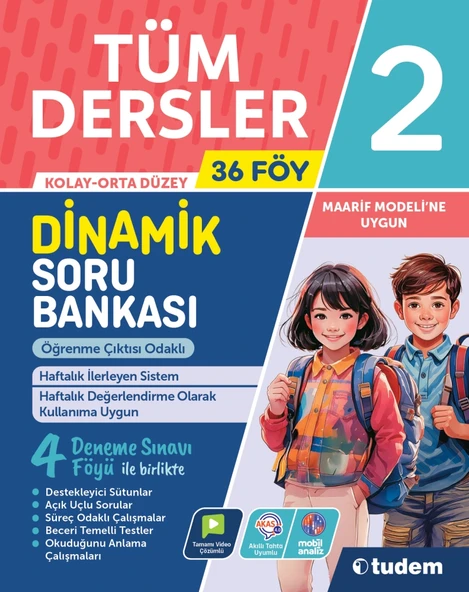 Tudem Yayınları 2. Sınıf Tüm Dersler Dinamik Soru Bankası ürün görseli 1