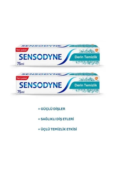 Sensodyne Derin Temizlik Diş Macunu 75 ml 2 Adet ürün görseli 1